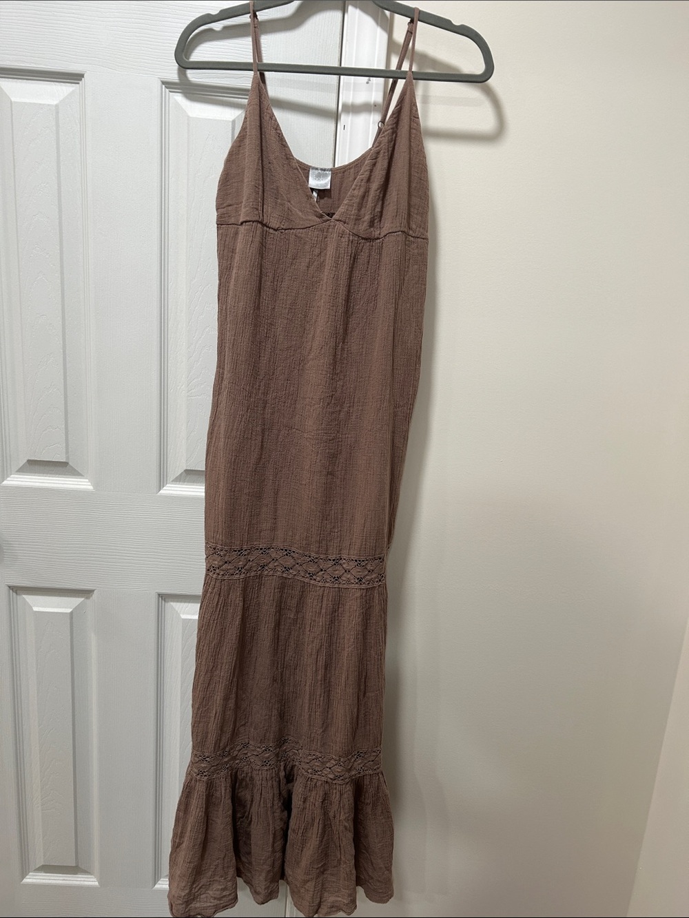 bobi Los Angeles Cotton Gauze Tiered Boho Maxi Dress